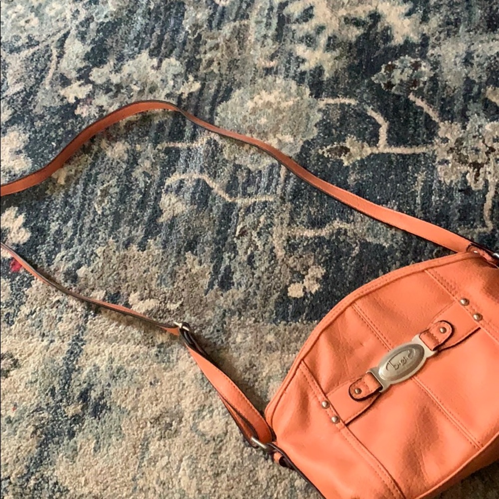 Used  B.O.C. Handbag  salmon leather